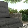 Outsunny 4 Piece Rattan Garden Furniture Set with Adjustable Backrest, Wicker Outdoor Furniture Sofa Set with Loveseat, Reclining Armchairs, Thickened Cushions and Glass Top Table, Light Grey