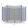 SPORTNOW 10ft Trampoline Net Replacement with 6 Plastic Pole Covers, Weather-Resistant Trampoline Netting Replacement with Zipped Entrance, Poles Not Included, Blue