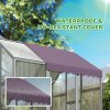 PawHut Chicken Run, Large Wooden Walk In Chicken Coop with Waterproof Cover, Split Door, 2 Nesting Boxes, 2 Roosting Bars, Poultry Hen Cage for 6-8 Chickens, Ducks, Geese, Rabbits, 1.7 x 1.8 x 1.8 m