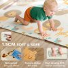 AIYAPLAY Baby Play Mat Double Sided, Foldable & Reversible Activity Playmat, Waterproof Kids Foam Crawling Mat for Outdoor Indoor Playtime Picnics, 196 x 176 x 1.5cm, Animal Theme
