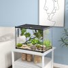 PawHut Vivarium, Terrarium, Glass Reptile Habitat w/ Thermometer, Decoration, Heat for Lizards, Horned Frogs, Snakes, Spiders, 50 x 30 x 35cm