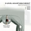 Outsunny 3 x 3(m) Pop Up Gazebo with Sides and Carry Bag, UPF50+, Height Adjustable Party Tent Instant Event Shelter for Garden, Outdoor, Patio, Light Grey