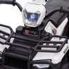 HOMCOM 12V Electric Quad Bike for Kids, Ride-On Car w/ Forward, Reverse Functions, Music, LED Headlights, for Ages 3-5 Years - White