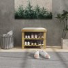 HOMCOM Bamboo Shoe Storage Bench, 3-Tier Shoe Bench with Seat Cushion, Shoe Rack for Entryway, Hallway, Living Room, Bedroom, Cream White