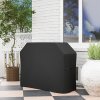 Outsunny BBQ Cover for Rectangular Gas Grill, 420D Oxford Fabric Barbecue Covers, Waterproof UV Protection Rip-Proof, with Windproof Drawstring and Hook and Loop Fasteners, Black, 147 x 61 x 120cm
