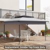 Outsunny Gazebo for 3.25m x 3.25m Frame, 2 Tier Gazebo Cover, UV Protection, Grey