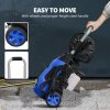 Outsunny 1800W High Pressure Washer, 150 Bar Pressure, 420 L/h Flow, Portable Power Washer Jet Wash Cleaner with Adjustable Nozzle, 6M Hose, Hose Reel, Steel Handle for Home Patio Car Driveway, Blue