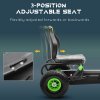 HOMCOM Children Pedal Go Kart, Raving Go Kart with Adjustable Seat, Inflatable Tyres, Shock Aborb, Handbrake, for Ages 5-12 Years - Green