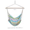 Outsunny Outdoor Hanging Rope Chair with Cotton Rope, Garden Hammock Chair with Wooden Support Bar Cotton Cloth, Portable Garden Chair for Patio & Tree, Green