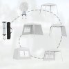 Outsunny 2.4 x 2.4m Pop Up Gazebo Canopy Tent with 2 Sidewalls and Carry Bag, Height Adjustable, UV50+ Party Tent Event Shelter for Garden, Patio, White