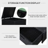 Outsunny 4 Pieces Rattan Garden Furniture Set, 4 Seater Corner Sofa Set with Storage Box, 2 Drawers Coffee Table, Loveseats with Cushions, Wicker Garden Conservatory Furniture for Balcony, Black