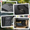 PawHut Dog Stroller, Pet Stroller, Foldable Dog Cat Travel Pushchair with Reversible Handle, EVA Wheels, Brake, Basket, Adjustable Canopy, Safety Leash, for Small Dogs, Grey