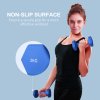 SPORTNOW Set of 2 Hex Dumbbells, Neoprene Weights Pair with Non-Slip Grip, Home Gym Fitness Training Equipment, 2 x 2kg, Blue