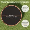 SPORTNOW Trampoline Replacement Mat with Eight Rows of Stitching, Spring Pull Tool, 42 V-Hooks, for 8ft Trampoline, Using 14cm Springs, Trampoline Jumping Mat, Orange