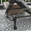 Outsunny Outdoor PE Rattan Sun Lounger, 5-Level Adjustable Backrest Wicker Outdoor Chaise Recliner, Garden Chair with 2 Wheels, Grey
