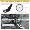 HOMCOM Steel Bike Trailer with Triple Safety Features, Wagon Bicycle Trailer with Suspension, 2 Wheels Outdoor Storage Carrier, 40kg Max Load, Black