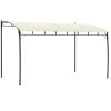 Outsunny 3 x 4m Pergola, Lean to Garden Gazebo with UV-Resistant Canopy and Metal Frame, Outdoor Sun Shade Shelter for Porch, Patio, Deck, Cream White