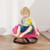 AIYAPLAY Kids Spinning Chair for Autism, Sensory Swivel Chair for ADHD Children, Flower Shaped Sit and Spin Wobble Chair with Metal Base & Non-Slip, Sensory Balance Toy for 3-8 Years Old, Pink