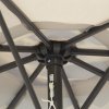 Outsunny 3(m) Garden Parasol Umbrellas, Outdoor Sun Shade with 8 Ribs, Tilt and Crank Handle for Balcony, Bench, Garden, Light Grey