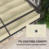 Outsunny 3 x 3(m) Pergola with Retractable Roof Canopy, Aluminium Frame Garden Gazebo Outdoor Sun Shade Shelter for Grill, Patio, Deck, Khaki