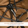 Outsunny 3x2m Garden Parasol Umbrella with Tilt and Crank, Outdoor Sun Shade Canopy with Aluminium Frame and Steel Ribs, Rectangular, Brown