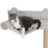 PawHut Cat Shelves, 4 Piece Cat Wall Furniture with Scratching Post, Steps, Jumping Platform, Ladder, Toy Balls, for Indoor Kittens, Light Grey