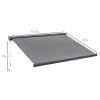 Outsunny 3.5 x 3 m Electric Awning with Remote Controller, Aluminium Frame DIY Retractable Awning, UV50+ Sun Shade Canopy for Garden Patio Deck Door Window, Grey