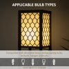 HOMCOM Modern Shelf Floor Lamp Light with Two Open Shelves Large Storage Display, for Living Room, 160cm, Bulb not Included, Black