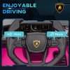 AIYAPLAY Lamborghini Revuelto Licensed Electric Car for Kids with Butterfly Doors, 12V Kids Electric Ride On with Suspension, Remote Control, LED Lights, Horn, USB, MP3 for 3-5 Years, Pink