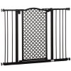 PawHut 74-105 cm Pressure Fit Safety Gate for Doorways and Staircases, Dog Gate, Pet Barrier for Hallways with Auto Close, Double Locking, 2 Extensions