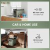 Outsunny 45L Car Fridge Freezer Dual Zone, Portable Camping Fridge 12V/24V DC & 100-240V AC, Electric Cool Box -20°C-20°C with Wheels and LED Light, for Travel, RV, Road Trip, Picnic