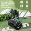 Outsunny Combination Push/Tow Lawn Roller Filled with 38L Sand (62kg) or Water, Great for the Garden 32 x 50cm Roller, Dark Green