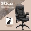 Vinsetto Office Chair, Ergonomic Fabric Desk Chair with 6-Point Massage and Back Heated, Arms, Lumbar Support, Black