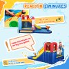 AIYAPLAY Bouncy Castle for Children with Water Slide, Splashing Pool, Water Gun, Jumping Area, 5 in 1 Inflatable Bounce House with 550W High Power Blower, for Outdoor Indoor, 360 x 250 x 195 cm
