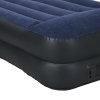 Outsunny King Size Bed with Built-in Electric Pump and Integrated Pillow, Inflatable Mattress with Carry Bag, Flocked Surface, Blow Up Airbed for Guest, Camping, Travel, 203 x 152 x 46cm