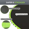 SPORTNOW Trampoline Replacement Mat with Eight Rows of Stitching, Spring Pull Tool, 72 V-Hooks, for 12ft Trampoline, Using 14cm Springs, Trampoline Jumping Mat, Green