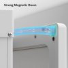 HOMCOM Portable Clothes Wardrobe for Bedroom, Foldable Clothes Organiser with Cube Storage, Hanging Rods, Magnet Doors, White