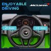 AIYAPLAY McLaren 765LT Licensed Electric Car for Kids with Butterfly Doors, 12V Kids' Electric Ride on with Remote Control, Transport Wheels, LED Lights, MP3 Music, Horn, for 3-6 Years, Green