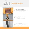Outsunny 4-5 Person Pop-up Camping Tent Family Tent w/ 2 Mesh Windows & PVC Windows Portable Carry Bag for Outdoor Trip, Orange