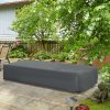 Outsunny 600D Oxford Outdoor Garden Furniture Sofa Set Cover, Waterproof Anti-UV Rattan Sun Lounger Protection Protector Cover, 200L x 73W x 35Hcm, Grey
