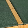 Outsunny Small Shed, Wooden Garden Shed with Flexible Table, Hooks and Ground Nails, Lockable Tool Shed with Asphalt Roof, 140 x 75 x 157cm, Natural