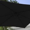 Outsunny 3x2m Cantilever Parasol with Cross Base, Banana Parasol with Crank Handle and 6 Ribs, Rectangular Hanging Patio Umbrella for Outdoor Pool, Garden, Balcony, Black