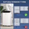 HOMCOM 12000 BTU Portable Air Conditioner, Smart Home WiFi Compatible, 3-in-1 Dehumidifier Cooler Fan, with Sleep Mode, Remote, 24H Timer, Window Venting Kit, A Energy Efficiency, 26m²
