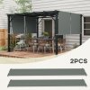 Outsunny 2 PCS Pergola Canopy Replacement, 4.9 x 1.2m UV Protection Pergola Cover, Easy to Install, for 3 x 3(m) Pergola, Dark Grey