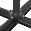 Outsunny 4PCs Fillable Parasol Base Weights with Steel Cross Base, HDPE Garden Umbrella Stand 60L Water or 72kg Sand Filled Weights Plastic Black
