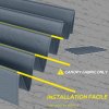 Outsunny Retractable Pergola Roof, Sun Shade Cover, UV30+ Protected Replacement Canopy Fabric for 2.85 x 2m Pergola, Dark Grey