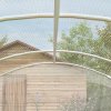 Outsunny 3 x 2 x 2m Polytunnel Greenhouse with Hinged Door, Walk-in Grow House Tent with UV-resistant PE Cover, Galvanised Steel Frame, Clamps, White