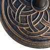Outsunny 11.5kg Garden Parasol Base, Round Heavy Duty Umbrella Stand Holder, Resin Parasol Stand for 38mm or 48mm Outdoor Umbrella Poles, Bronze Tone