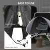 Outsunny Hanging Egg Chair Cover, Outdoor Single Swing Chair Cover, Waterproof Anti-dust Furniture Protector with Zipper, 300D Oxford Fabric for 200 x 230 cm Stand, Black
