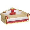 PawHut Cat Scratching Board, Cardboard Cat Scratcher Lounge Sofa with Catnip, 58 x 29.5 x 29cm